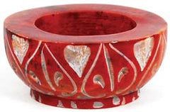 Red Stone tealight/cone burner                              