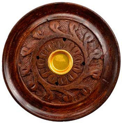 3 3/4" wood carved stick/cone Burner                        